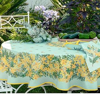 Le Jacquard Français グリーンテーブルクロスとナプキン5枚 Le Jacquard Français グリーンテーブルクロスとナプキン5枚